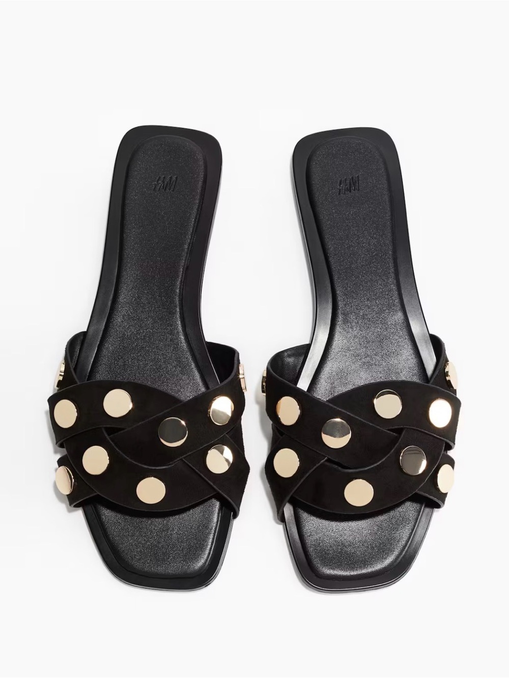 Gold studded sandals - NWT - Sz 37
